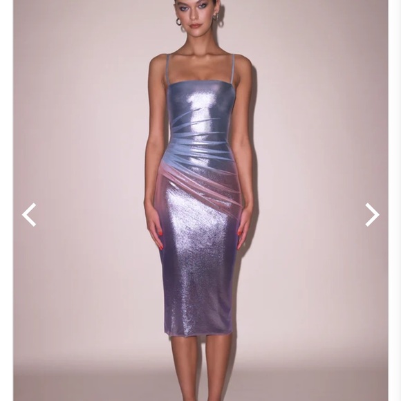 Fleur du Mal Dresses & Skirts - Fleur Du Mal Iridescent Bodycon Midi Dress